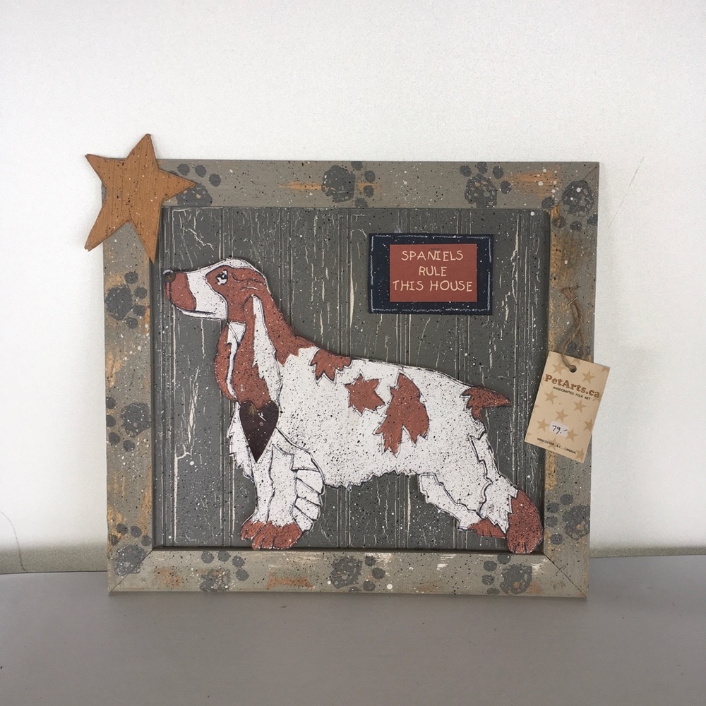 Cocker spaniel folk art - New